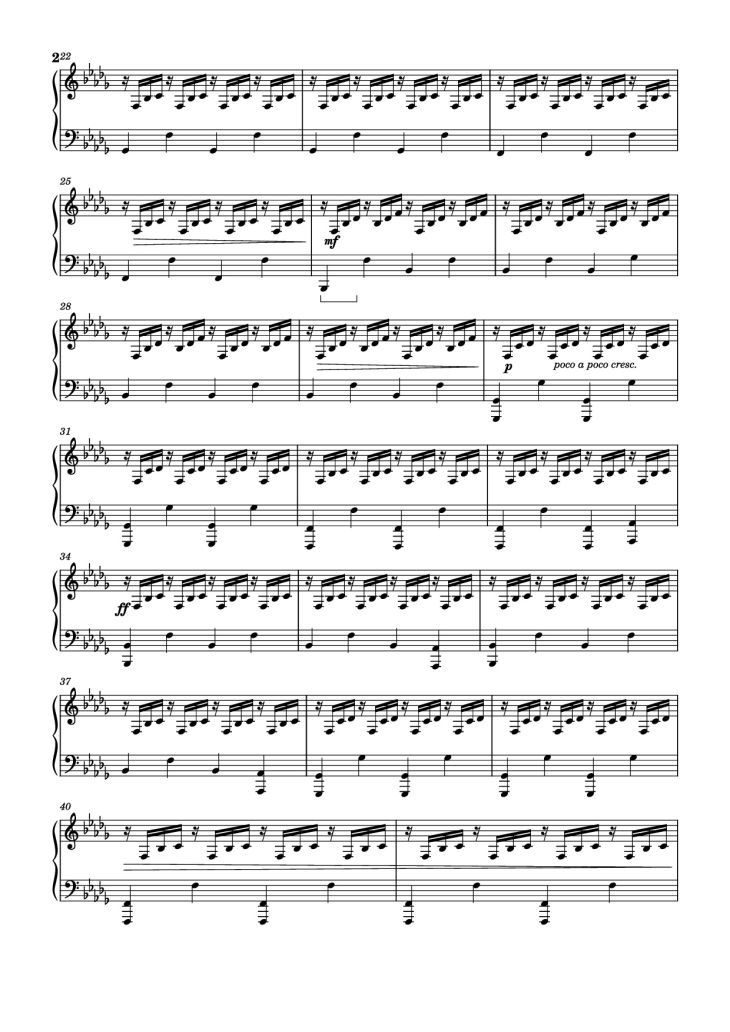 Page 2 of the piano sheet music PDF Piano – Hammers - Nils Frahm by Undefined
