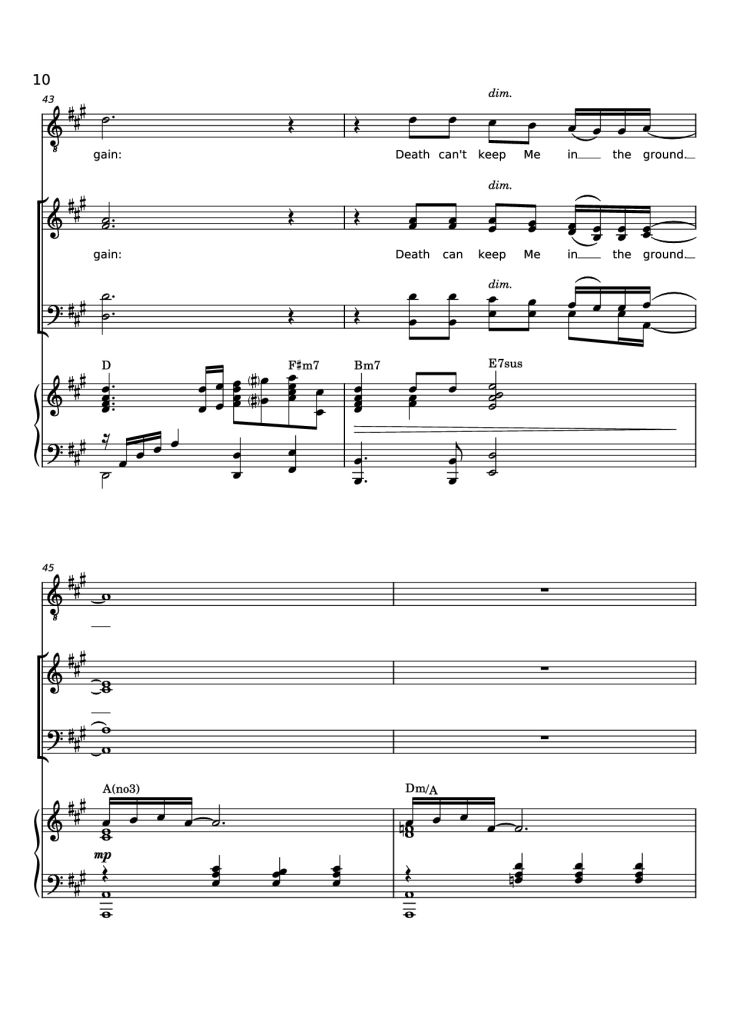 Page 10 of the piano sheet music PDF Piano – Rise Again Piano by Words and Music by