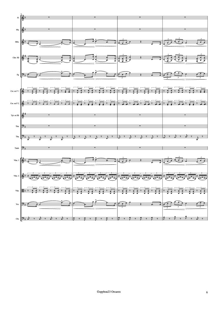 Page 6 of the piano sheet music PDF – Coro de Esclavos Hebreos by G. Verdi