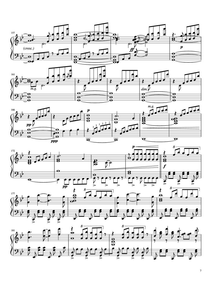 Page 7 of the piano sheet music PDF Piano – Alpha Piano by Daniel Rosenfeld
