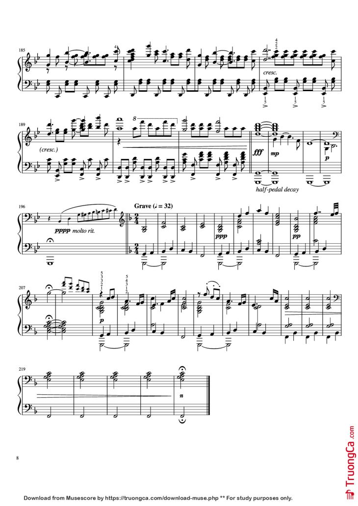 Page 8 of the piano sheet music PDF Piano – Alpha Piano by Daniel Rosenfeld