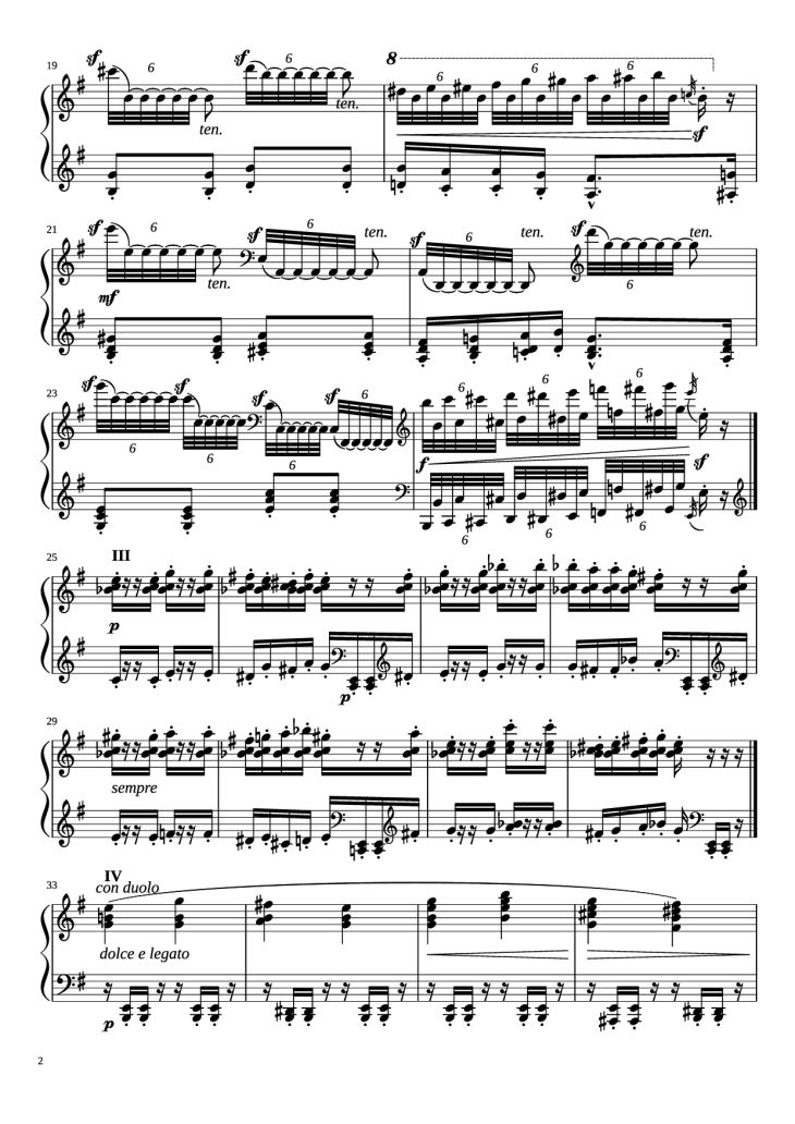 Page 2 of the piano sheet music PDF Piano – Étude in E Minor Piano by Charles-Valentin Alkan