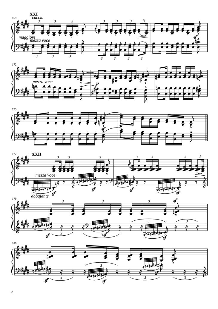 Page 14 of the piano sheet music PDF Piano – Étude in E Minor Piano by Charles-Valentin Alkan