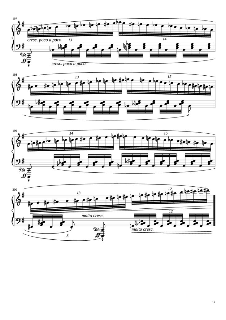 Page 17 of the piano sheet music PDF Piano – Étude in E Minor Piano by Charles-Valentin Alkan