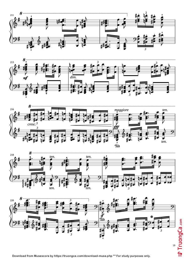 Page 19 of the piano sheet music PDF Piano – Étude in E Minor Piano by Charles-Valentin Alkan