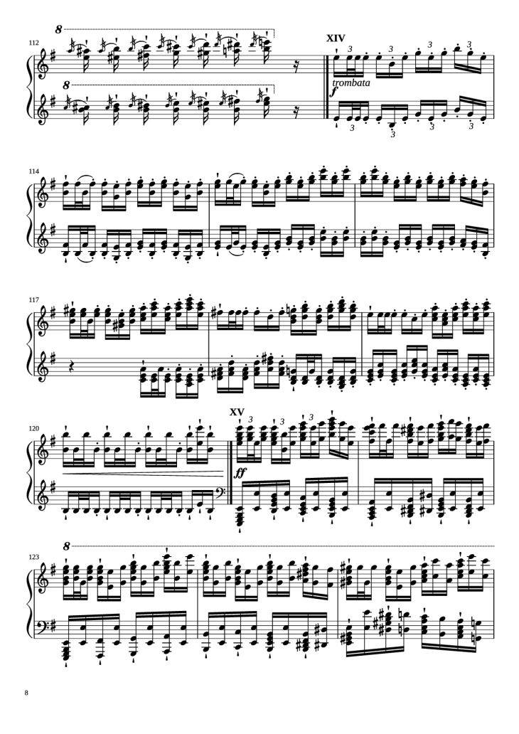 Page 8 of the piano sheet music PDF Piano – Étude in E Minor Piano by Charles-Valentin Alkan