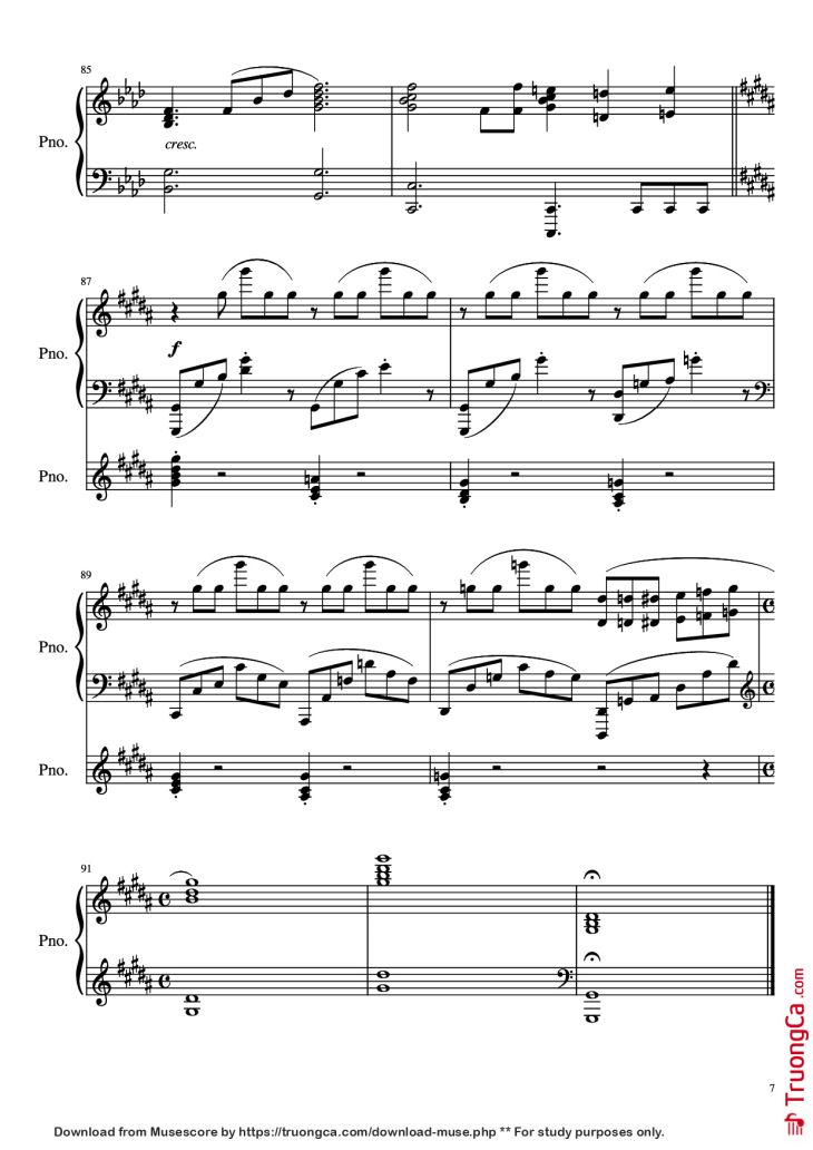 Page 7 of the piano sheet music PDF Piano – LILI Piano by Rigel Theatre