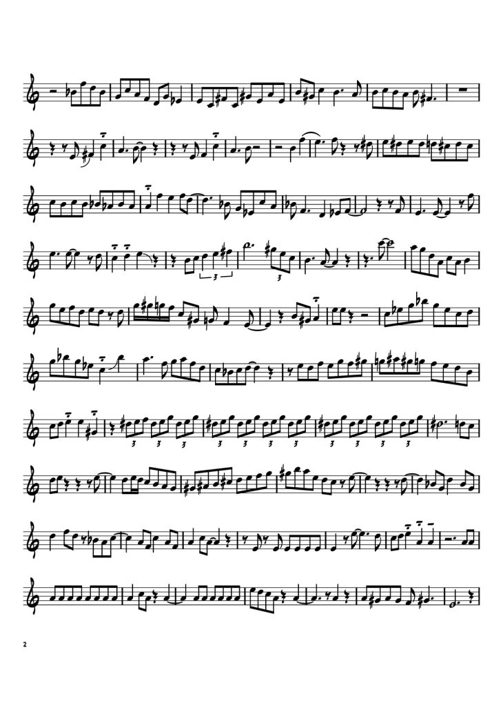 Page 2 of the piano sheet music PDF Piano – Blue Bossa Piano by Selections From Blue Bossa Arranged by Yasuhiro Fujii Saxophone School
