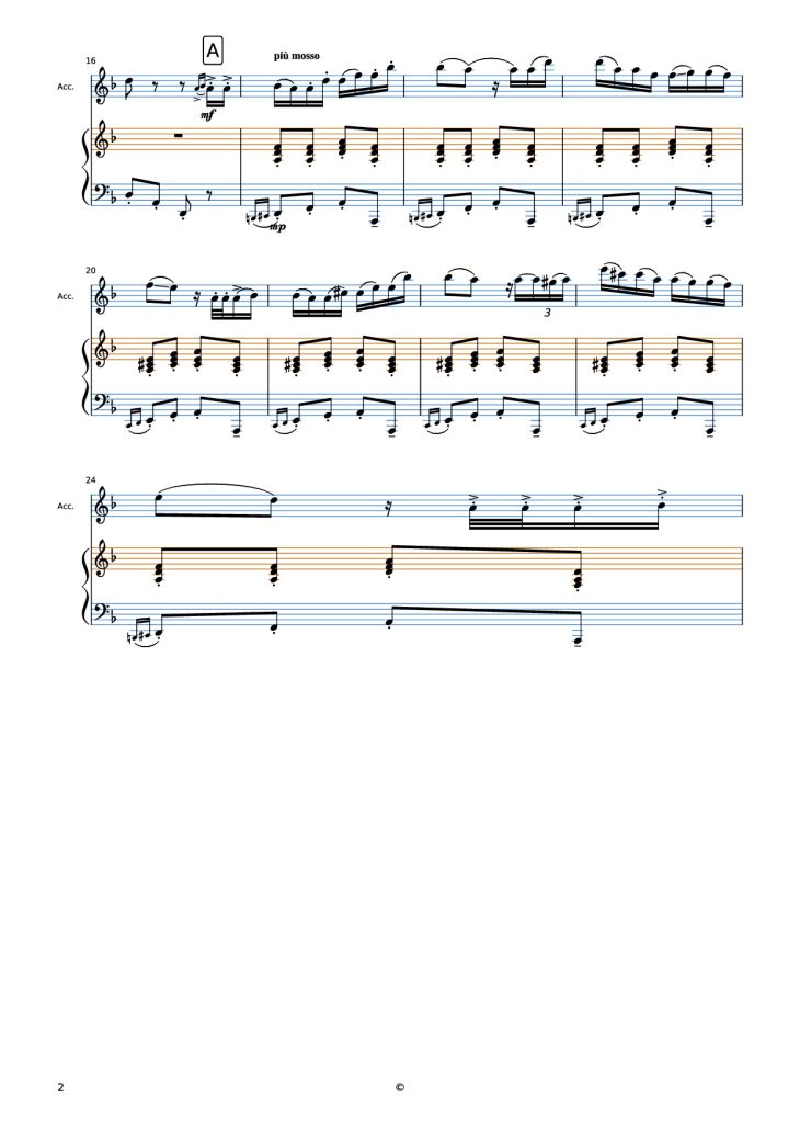 Page 2 of the piano sheet music PDF Piano – El Choclo Piano by Undefined