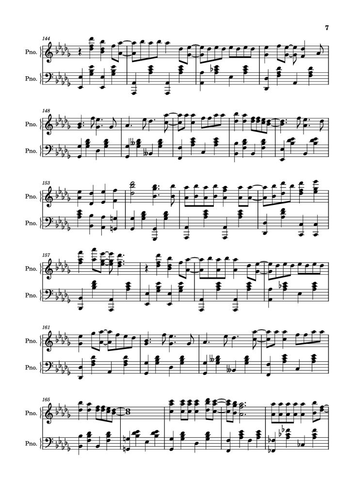 Page 7 of the piano sheet music PDF Piano – Being low as dirt, taking what