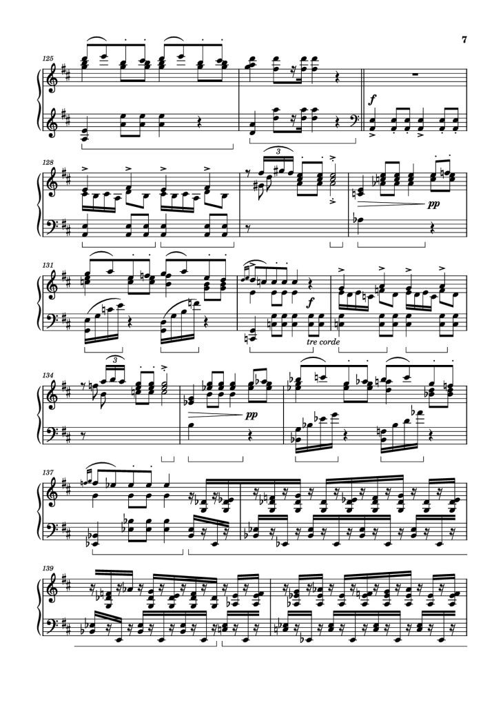 Page 7 of the piano sheet music PDF Piano – Wedding Day at Troldhaugen Piano by Vincent