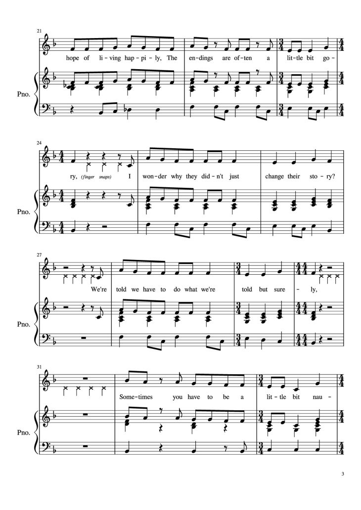 Page 3 of the piano sheet music PDF Piano – Naughty Piano by Undefined