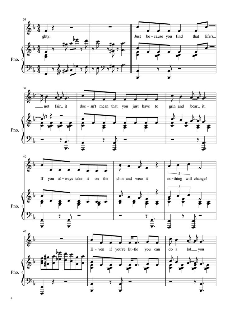 Page 4 of the piano sheet music PDF Piano – Naughty Piano by Undefined