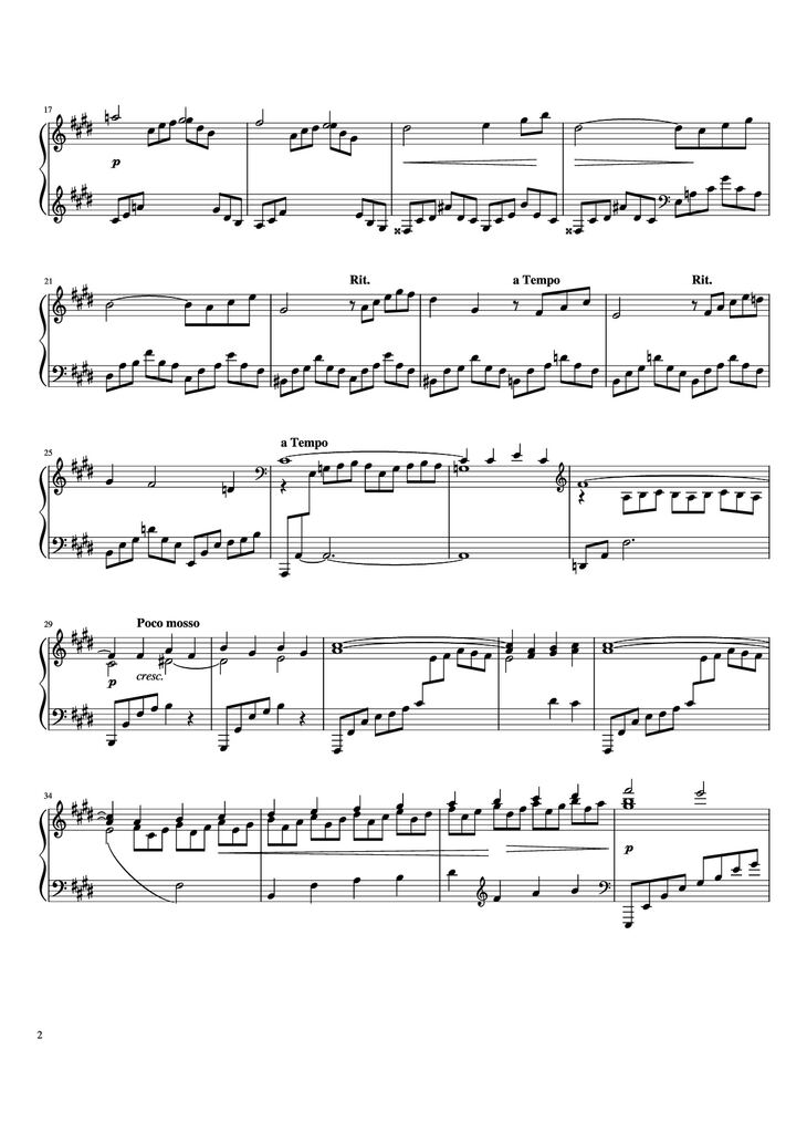 Page 2 of the piano sheet music PDF Piano – Première Arabesque Piano by Claude Debussy
