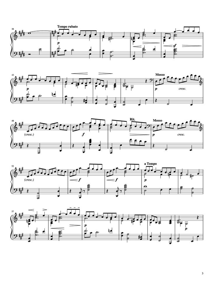 Page 3 of the piano sheet music PDF Piano – Première Arabesque Piano by Claude Debussy