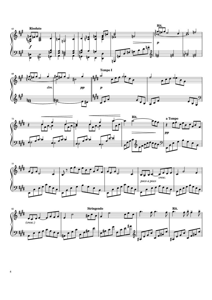 Page 4 of the piano sheet music PDF Piano – Première Arabesque Piano by Claude Debussy