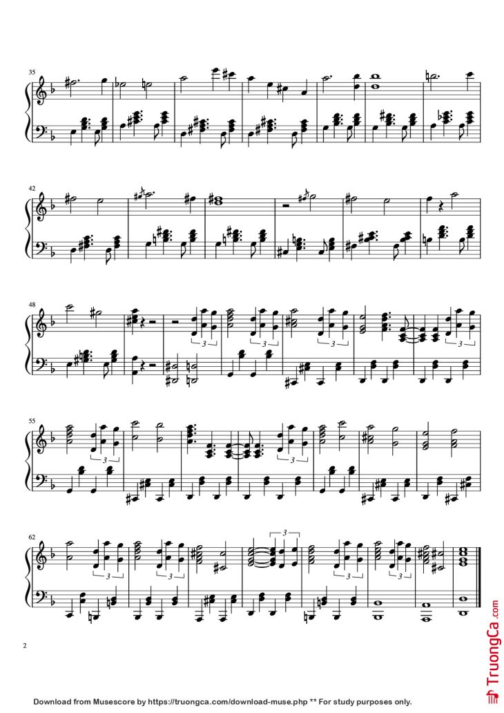 Page 2 of the piano sheet music PDF Piano – Rascal Does Not Dream of Bunny Girl Senpai ED Piano by Undefined