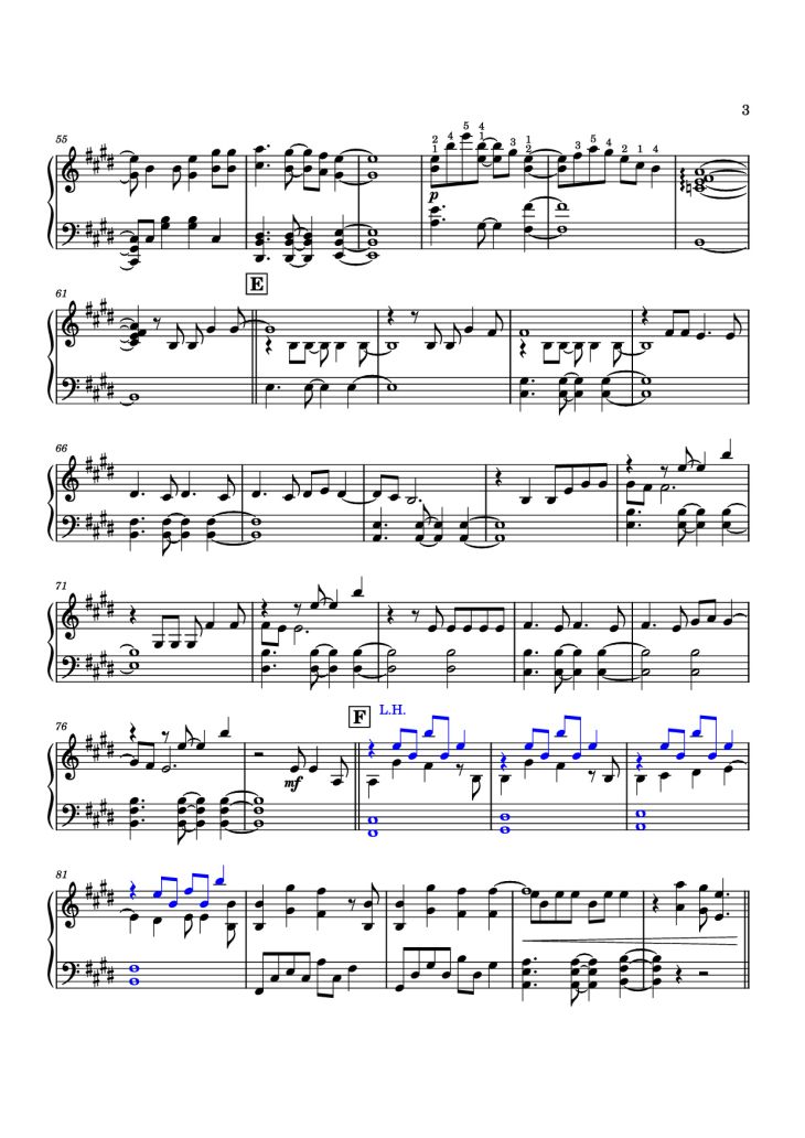 Page 3 of the piano sheet music PDF Piano – Anytime Anywhere Piano by Milet