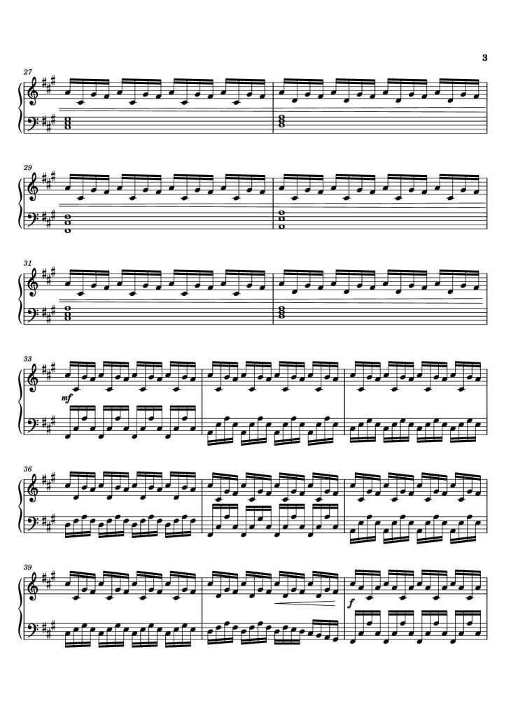 Page 3 of the piano sheet music PDF Piano – Experience Piano by Ludovico Enaudi