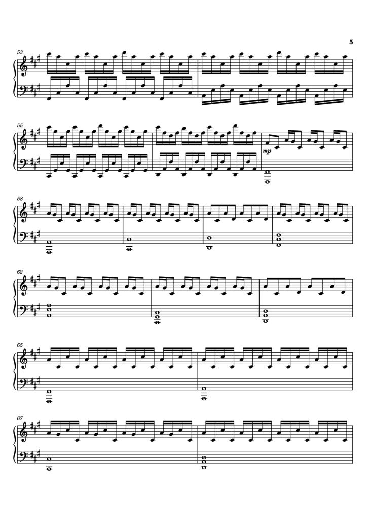 Page 5 of the piano sheet music PDF Piano – Experience Piano by Ludovico Enaudi