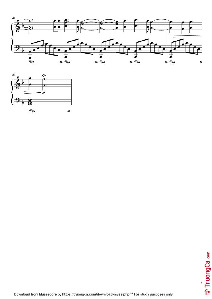 Page 3 of the piano sheet music PDF Piano – Red Swan Piano by Yoshiki - feat. HYDE