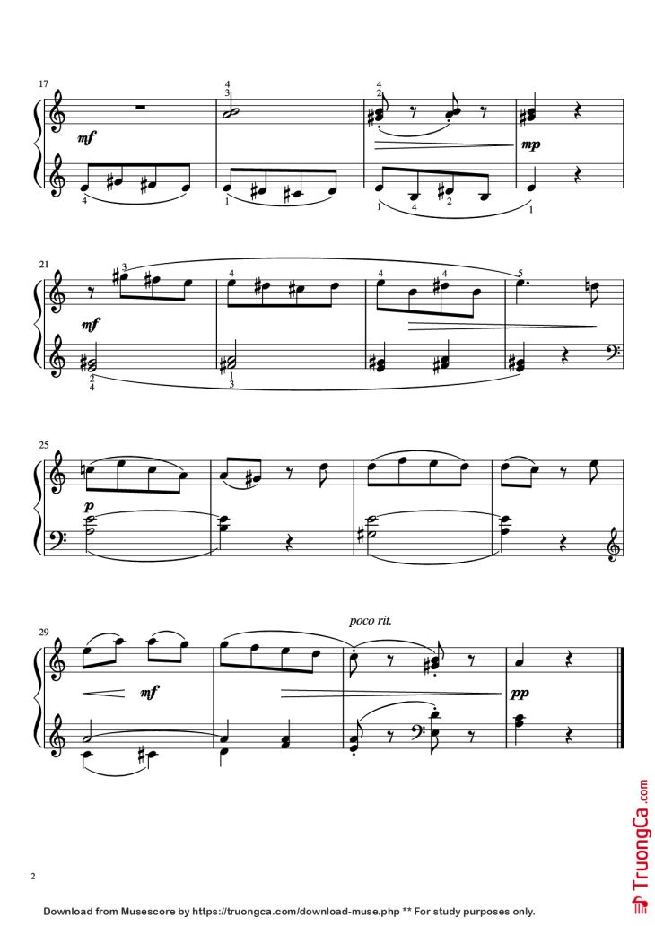Page 2 of the piano sheet music PDF Piano – Adagio Piano by Daniel Steibelt