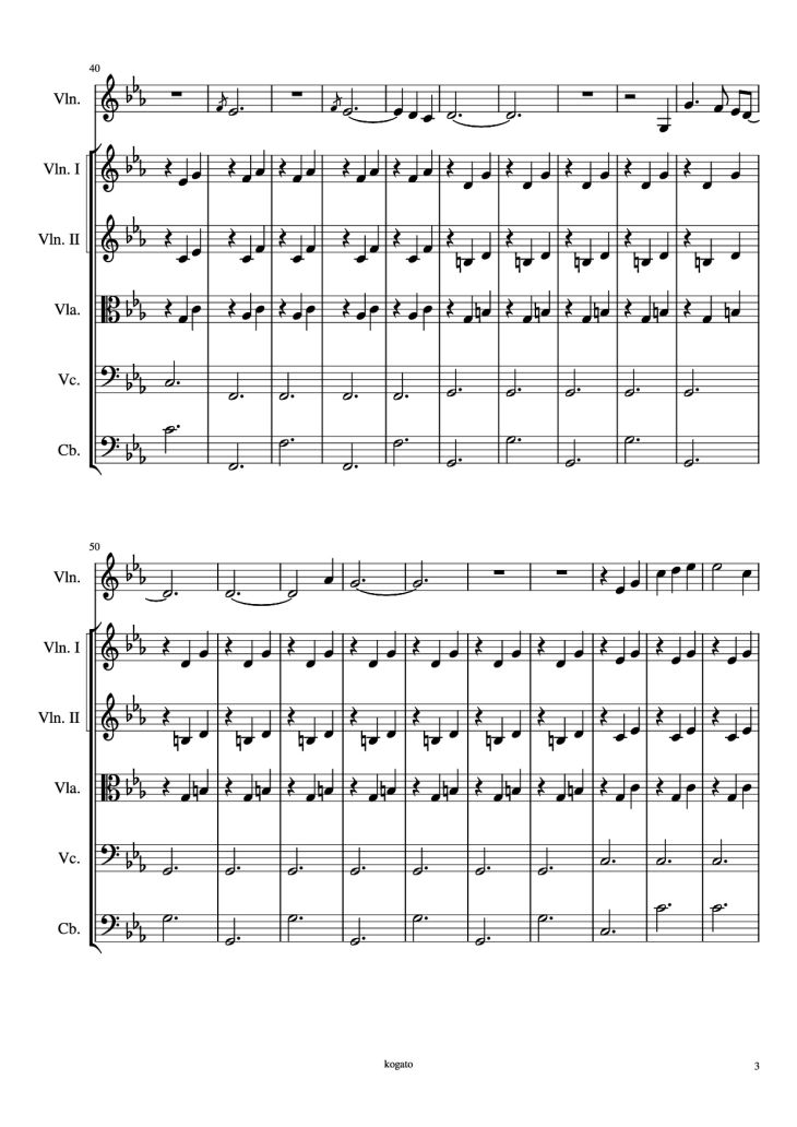 Page 3 of the piano sheet music PDF – Yumeji