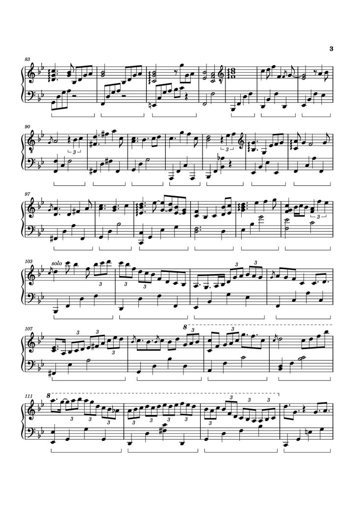 Page 3 of the piano sheet music PDF Piano – Twilight in Upper West Piano by Izumi Hirotaka