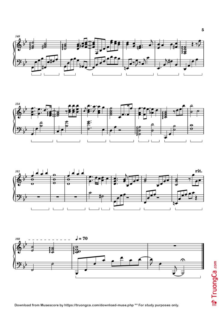Page 5 of the piano sheet music PDF Piano – Twilight in Upper West Piano by Izumi Hirotaka