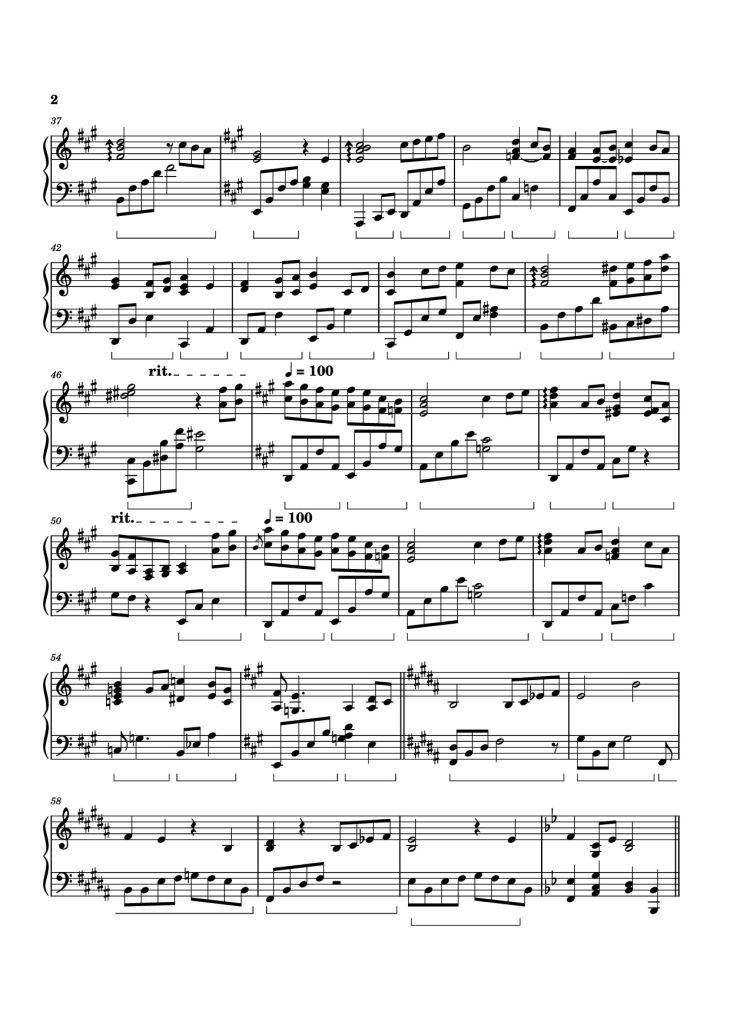 Page 2 of the piano sheet music PDF Piano – Elegy for Silence Piano by Izumi Hirotaka