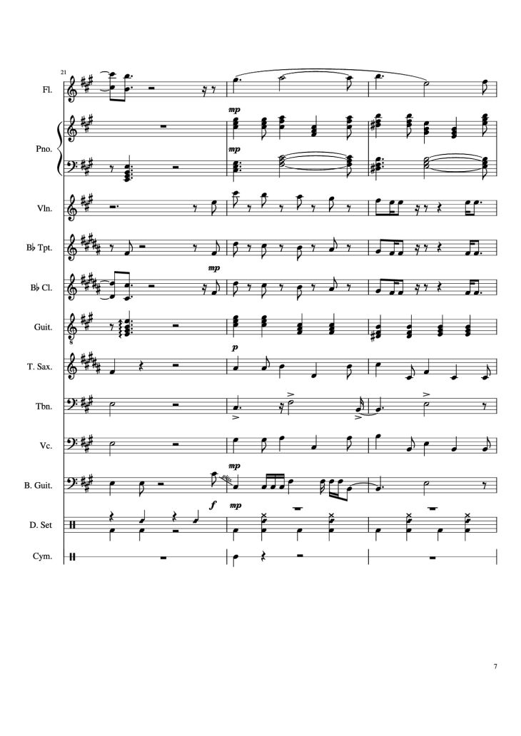 Page 7 of the piano sheet music PDF Piano – Dynamite Piano by Arranged by AmyDoopy