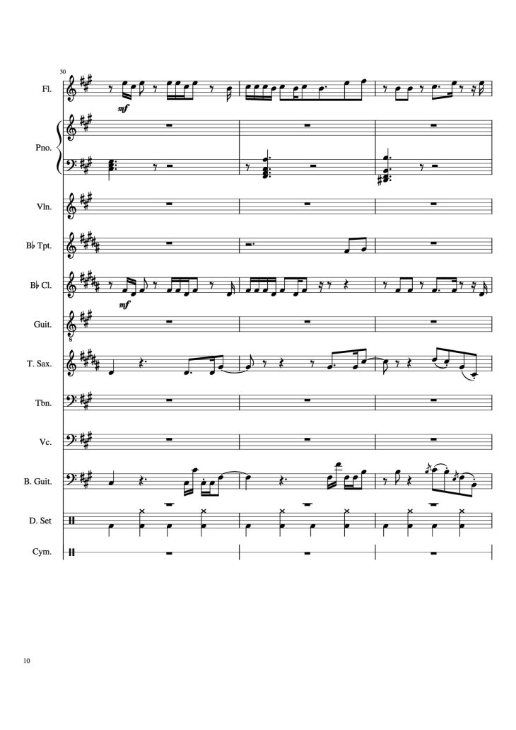 Page 10 of the piano sheet music PDF Piano – Dynamite Piano by Arranged by AmyDoopy