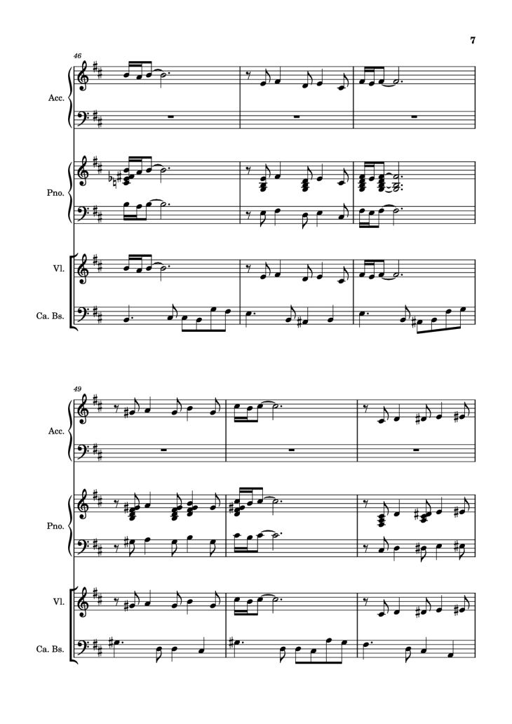 Page 7 of the piano sheet music PDF Piano – Milonga del ángel Piano by A. Piazolla