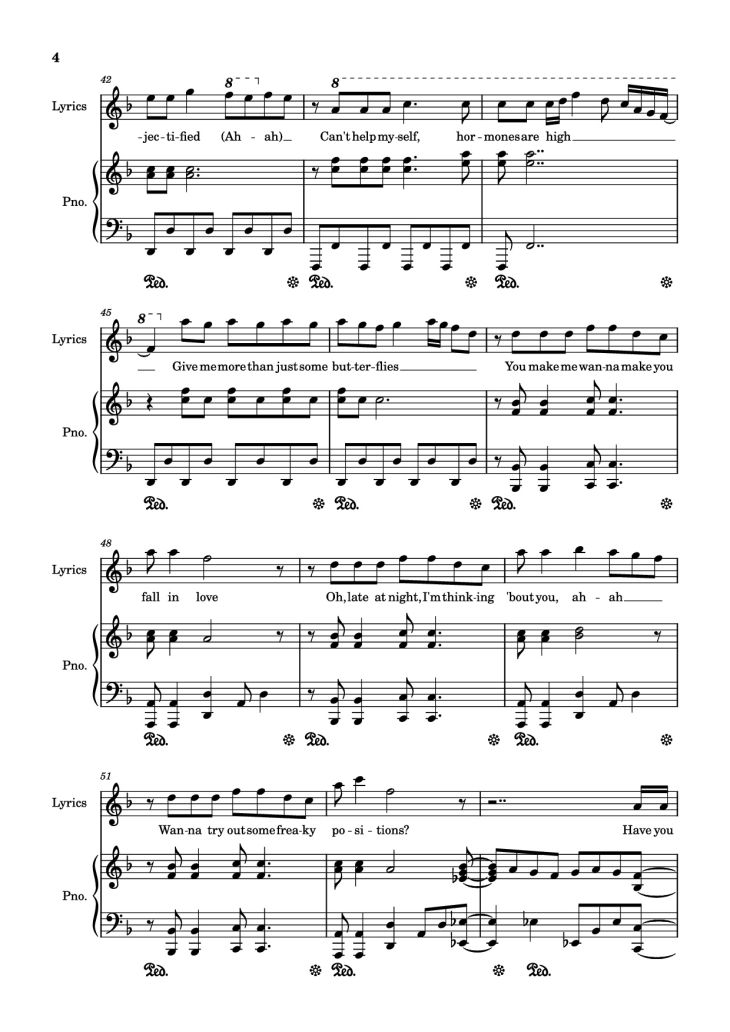Page 4 of the piano sheet music PDF Piano – Juno Piano by Always_piano