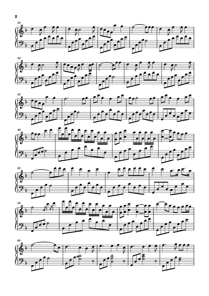 Page 2 of the piano sheet music PDF Piano – Lớn Rồi Còn Khóc Nhè Piano by Undefined