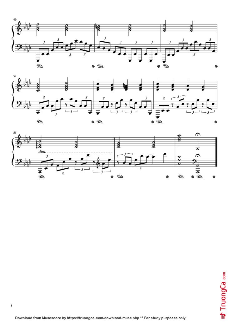 Page 8 of the piano sheet music PDF Piano – Great Fairy Fountain (Piano Etude) by Erik C