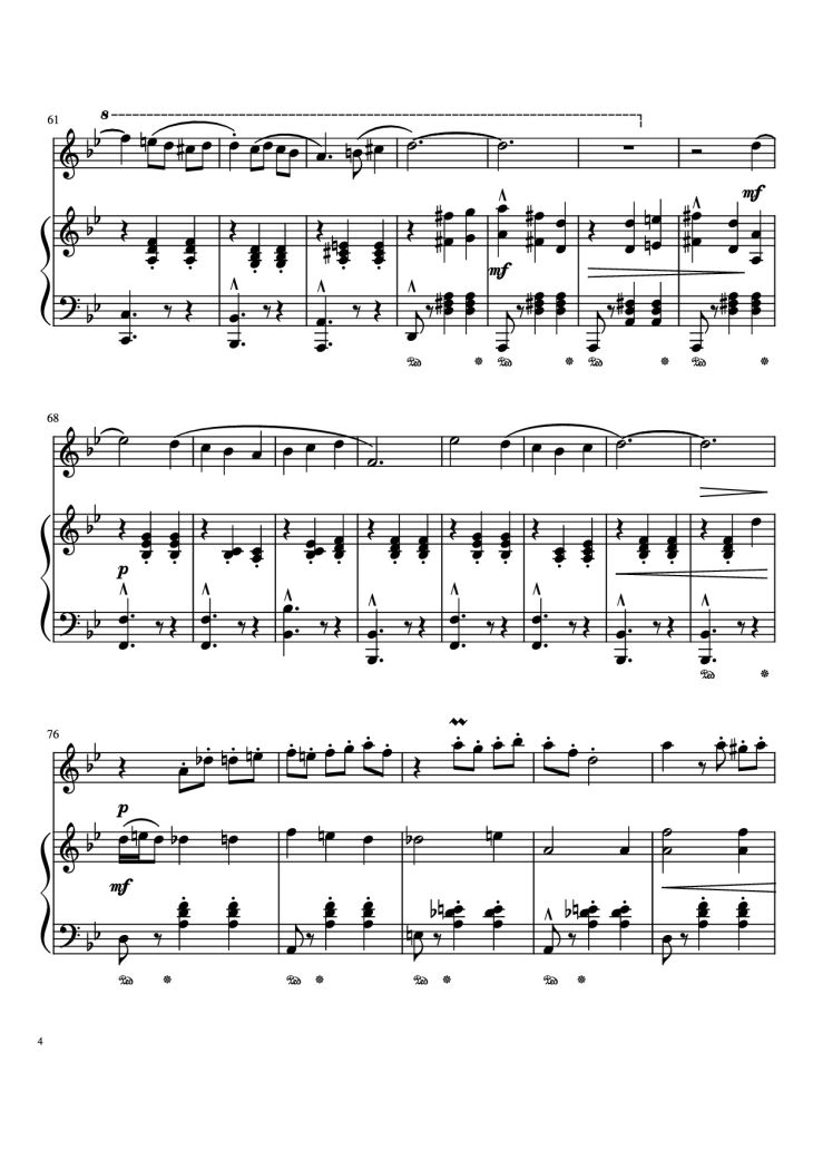 Page 4 of the piano sheet music PDF Piano – Merry Go Round Of Life Piano by Undefined