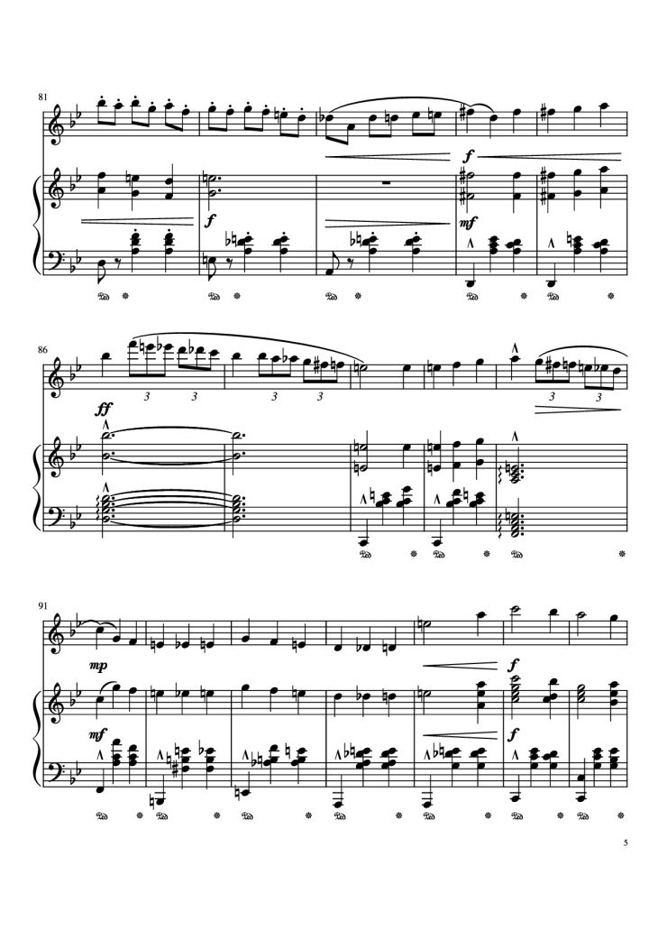 Page 5 of the piano sheet music PDF Piano – Merry Go Round Of Life Piano by Undefined