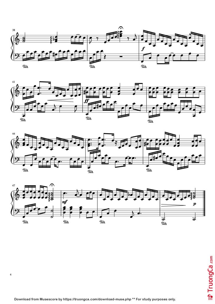 Page 4 of the piano sheet music PDF Piano – If You - BigBang Piano by G-Dragon Arr. By Ana Romo