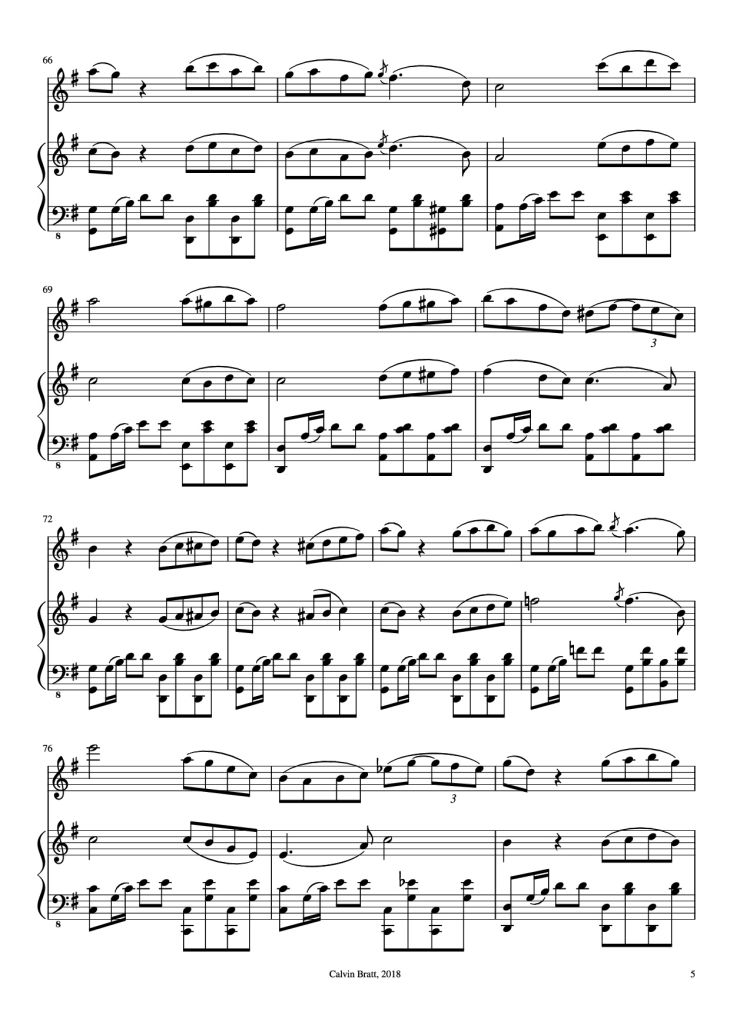 Page 5 of the piano sheet music PDF Piano – Por Una Cabeza Piano by Arr.: Irina Lazaryeva Transc/Edit.: Calvin Bratt