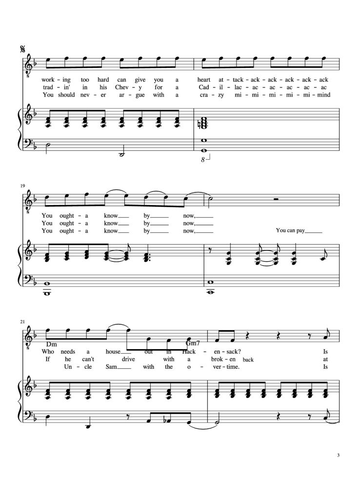 Page 3 of the piano sheet music PDF Piano – Movin