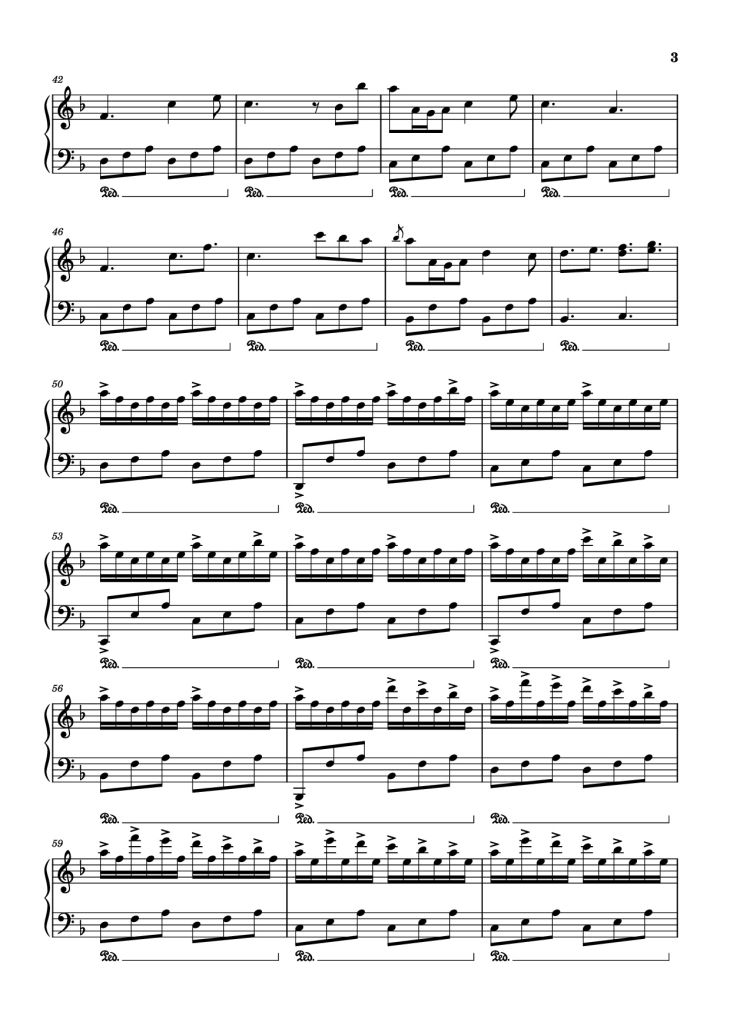 Page 3 of the piano sheet music PDF Piano – Spring Piano by Transc: Daniel Duro Soto