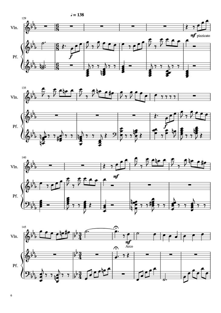 Page 6 of the piano sheet music PDF Piano – Howl
