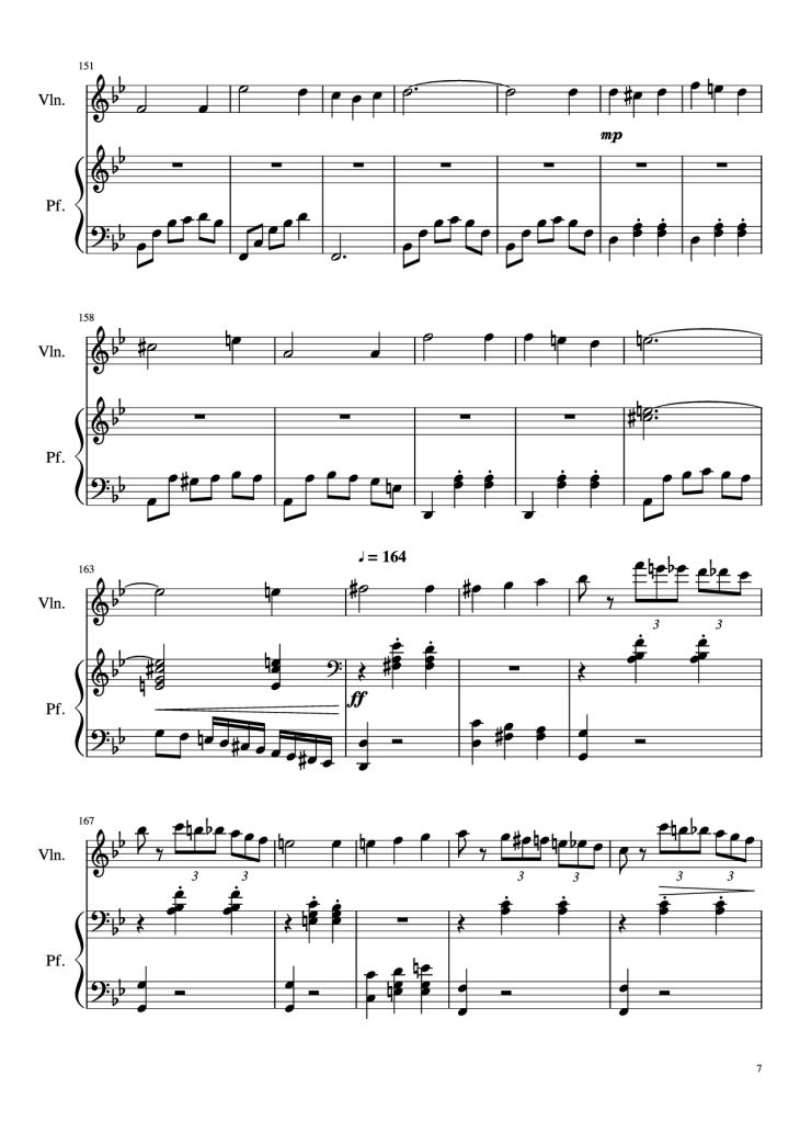 Page 7 of the piano sheet music PDF Piano – Howl