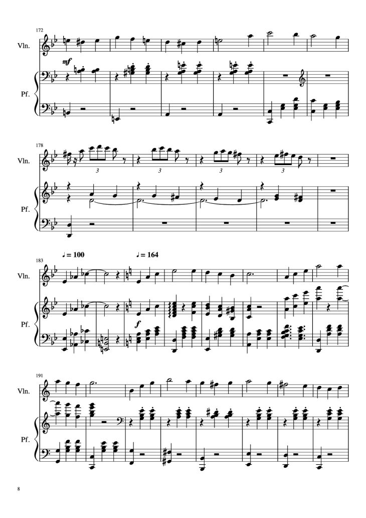 Page 8 of the piano sheet music PDF Piano – Howl
