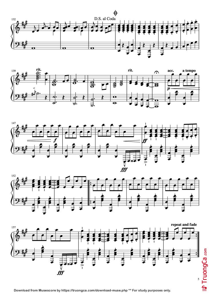Page 5 of the piano sheet music PDF Piano – Chiquitita Piano by ABBA