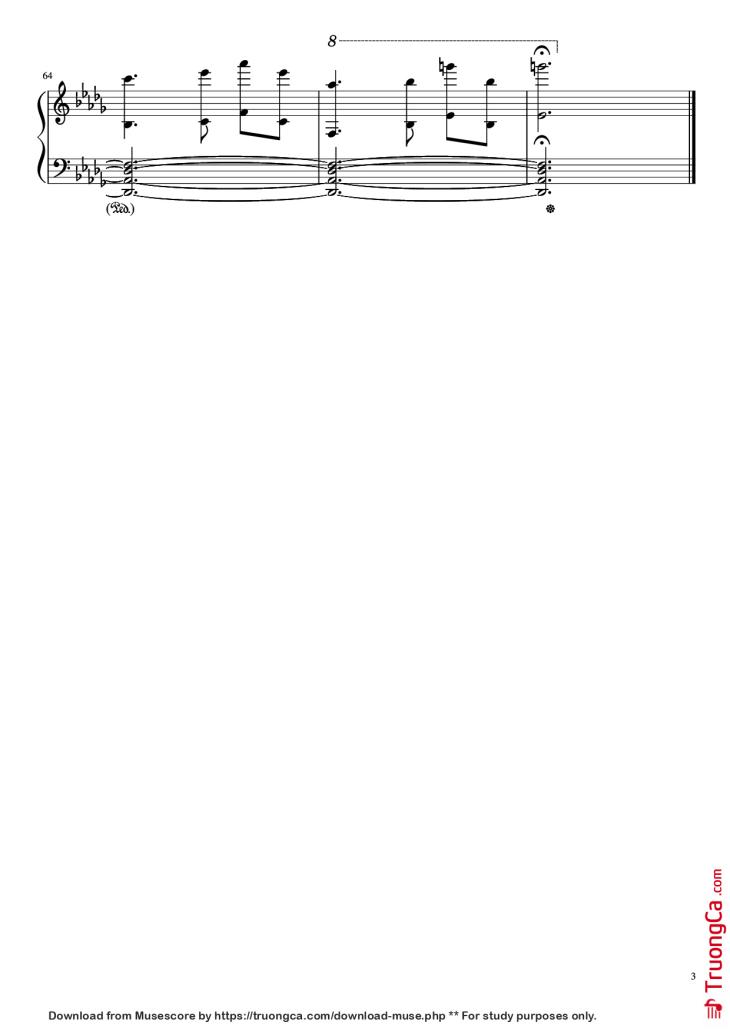 Page 3 of the piano sheet music PDF Piano – E