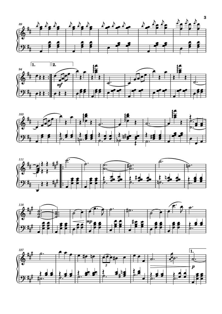 Page 3 of the piano sheet music PDF Piano – The Skaters Waltz Piano by Music by Emile Waldteufel