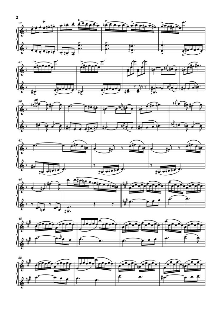 Page 2 of the piano sheet music PDF Piano – Duo en Ré Majeur Piano by Bériot