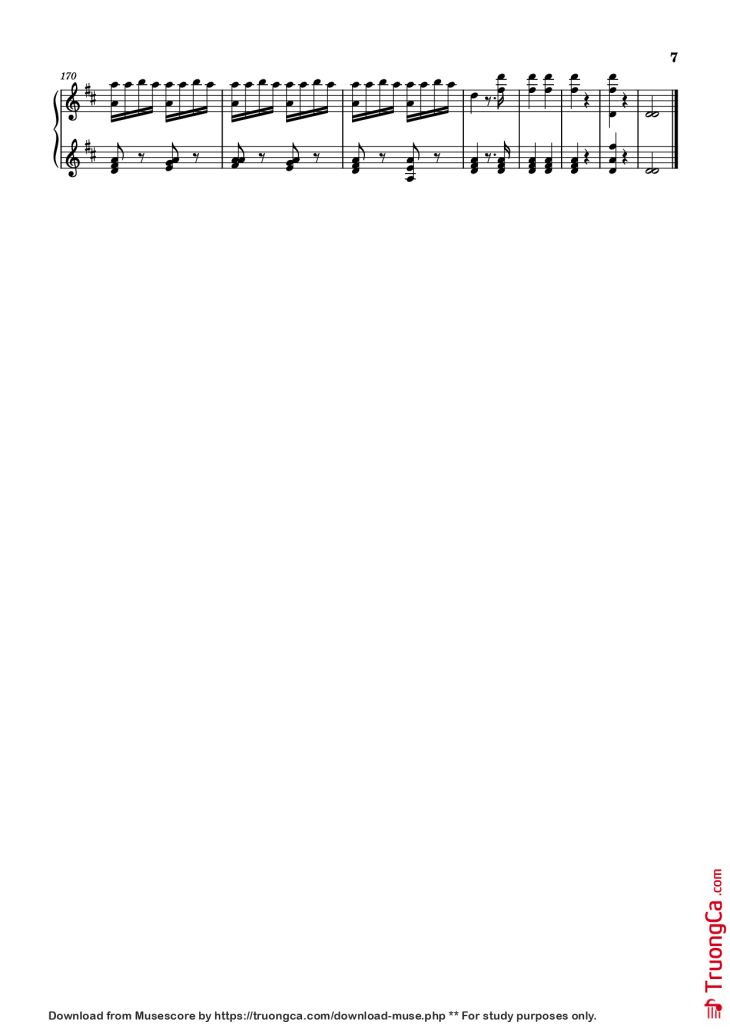 Page 7 of the piano sheet music PDF Piano – Duo en Ré Majeur Piano by Bériot